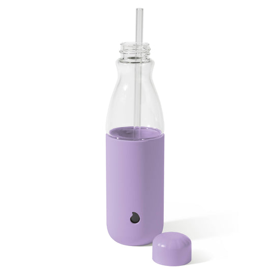 glass-original-bottle-18oz-n3 18oz_Lilac_Purple_Glass_Original_Bottle_Front_Cap_Off_Straw_In_Front_Cap_On_Straw_In.jpg