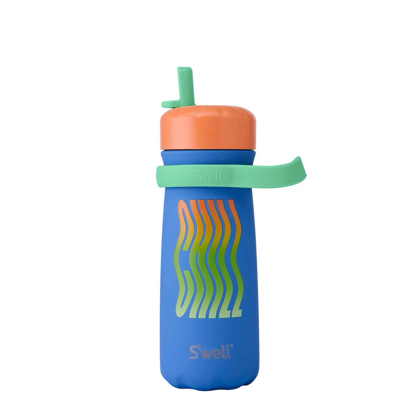 traveler-with-flip-straw-lid-16oz-f9 Swell-Kids-Water-Bottle-Traveler-16oz-Blue-Chill-Front-Lid-Up.jpg